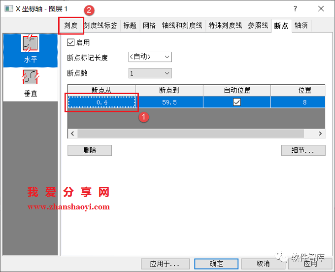 Origin2021绘图时如何设置坐标轴断点？插图12