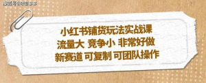 小红书铺货玩法实操课，流量大，竞争小，新赛道可复制性强团队操作插图