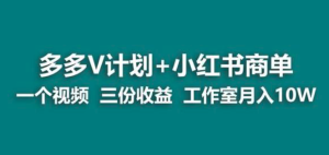 【蓝海项目】多多v计划小红书商单副业赚钱教程百度网盘插图