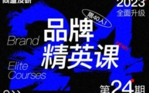 【设计上新】233. 尚道设研品牌精英班第24期2023年【画质不错只有视频】