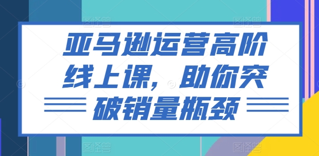 亚马逊运营高阶线上课，助你突破销量瓶颈插图