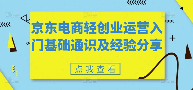 京东电商轻创业运营入门基础通识及经验分享插图