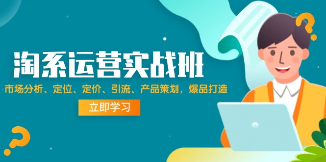 淘宝天猫运营实操课，市场分析、定位、定价、引流、产品策划，爆品打造插图