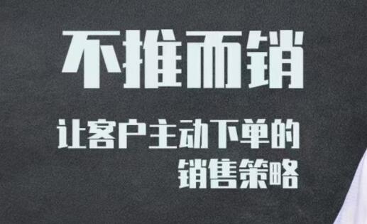 不推而销《让客户主动下单的销售策略》视频课程插图