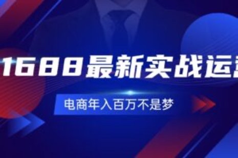 【网赚上新】092.1688最新实战运营 0基础学会1688实战运营，电商年入百万不是梦-131节