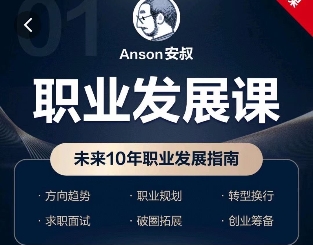 Anson安叔—职业发展课未来10年职业发展指南插图