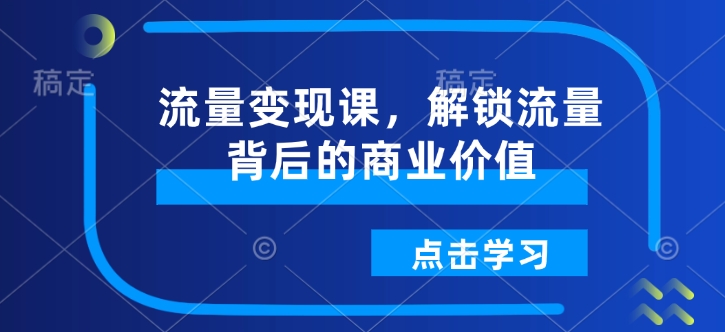 流量变现课，解锁流量背后的商业价值插图